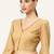 Beige cotton solid non padded blouse