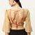 Beige cotton solid non padded blouse