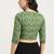 Green cotton sanganeri printed non padded blouse