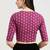 Pink cotton sanganeri printed non padded blouse
