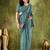 floral zari printed  chiffon ready to wear saree