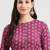 Pink cotton sanganeri printed non padded blouse