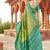 Women's green soft banarasi silk blend zari woven saree with blouse