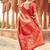 Women's red soft banarasi silk blend zari woven saree with blouse