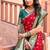 Red soft banarasi silk blend zari woven saree with blouse