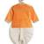 Marigold orange embroidered chanderi dhoti kurta set
