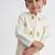 Off white floral embroidered cotton bundi jacket