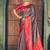 Teal green and magenta pink soft banarasi silk blend saree with blouse piece