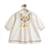 Off white floral embroidered cotton kurti set