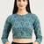 Green cotton sanganeri printed non padded blouse