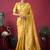 Mustard soft banarasi tissue silk blend weaving saree with blouse piece