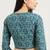 Green cotton sanganeri printed non padded blouse