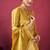 Mustard soft banarasi tissue silk blend weaving saree with blouse piece