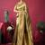 Olive green soft banarasi tissue silk blend weaving saree with blouse piece