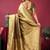 Olive green soft banarasi tissue silk blend weaving saree with blouse piece