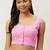 Pink cotton solid non padded blouse