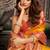Mustard soft banarasi silk blend saree with blouse piece