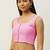 Pink cotton solid non padded blouse