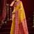 Mustard soft banarasi silk blend zari woven saree with blouse piece