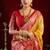 Mustard soft banarasi silk blend zari woven saree with blouse piece