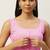 Pink cotton solid non padded blouse