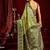 Light green soft banarasi silk blend zari woven saree with blouse piece