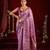 Lilac soft banarasi silk blend zari woven saree with blouse piece