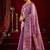 Lilac soft banarasi silk blend zari woven saree with blouse piece