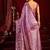 Lilac soft banarasi silk blend zari woven saree with blouse piece