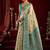 Cream soft banarasi silk blend zari woven saree with blouse piece