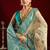Cream soft banarasi silk blend zari woven saree with blouse piece