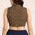 Brown cotton ajrak printed non padded blouse