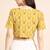 Yellow cotton sanganeri printed non padded blouse