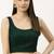 Green rayon embroidered with sequin non padded blouse with lining