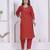 Doriyaan womens brown straight kurta & palazzo