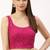 Pink rayon embroidered with sequin non padded blouse with lining