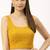 Yellow rayon embroidered with sequin non padded blouse with lining