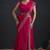 Designer magenta sequin zari embroidered work two tone satin silk saree