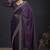Designer purple sequin zari embroidered work two tone satin silk saree