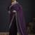 Designer purple sequin zari embroidered work two tone satin silk saree