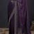 Designer purple sequin zari embroidered work two tone satin silk saree