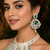 Gold Finish Emerald Grace AD Earrings