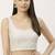 White rayon embroidered with sequin non padded blouse with lining