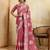 Mesmerizing gajri pink sequins embroidered star georgette latest designer traditional saree