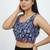 Blue cotton sanganeri printed non padded blouse