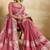 Mesmerizing gajri pink sequins embroidered star georgette latest designer traditional saree