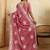 Mesmerizing gajri pink sequins embroidered star georgette latest designer traditional saree