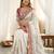 Pleasant white 5mm sequins and multi colored thread embroidered with real mirror work rangoly silk saree