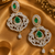 Gold Finish Emerald Grace AD Earrings