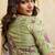 Delightful pista green sequins embroidered banarasi silk designer wedding saree